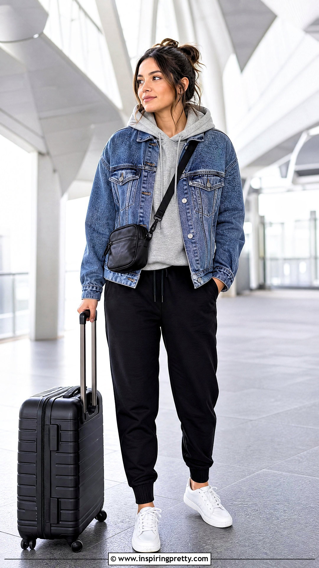 Hoodie Under Denim Jacket Layered Outfit - 50 layered tops outfit ideas