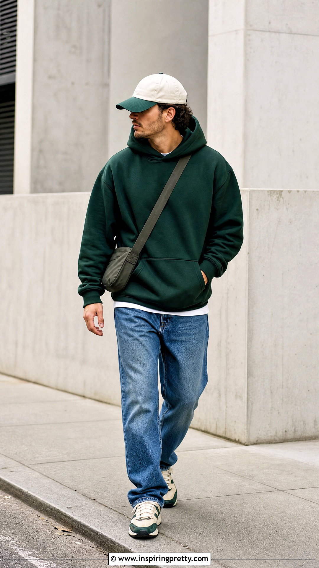 Hoodie With Straight Leg Jeans - 50 mens tops outfit ideas