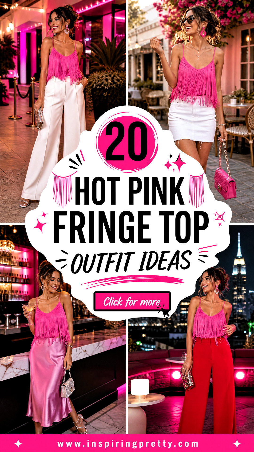 20 Hot Pink Fringe Top Outfit Ideas for Party-Ready Style - 20 Hot Pink Fringe Top Outfit Ideas for Party-Ready Style