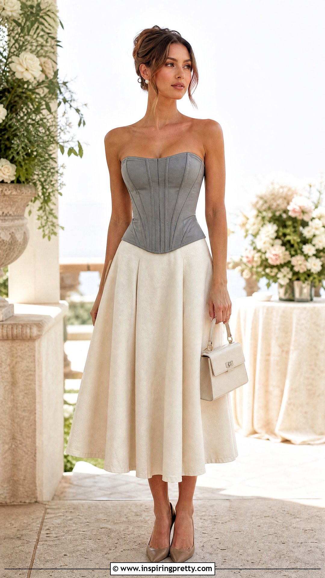 House Of CB Rowena Top With Cream Midi Skirt - 20 House Of Cb Rowena Top outfit ideas