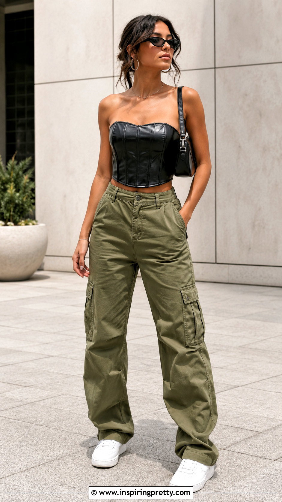 House of CB Leather Top With Cargo Pants - 20 house of cb leather top outfit ideas