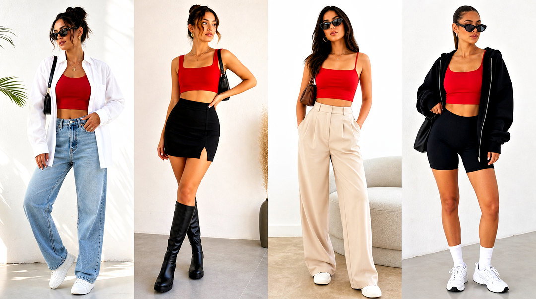How To Style Red Crop Tops: 20 Bold Looks for Date Night