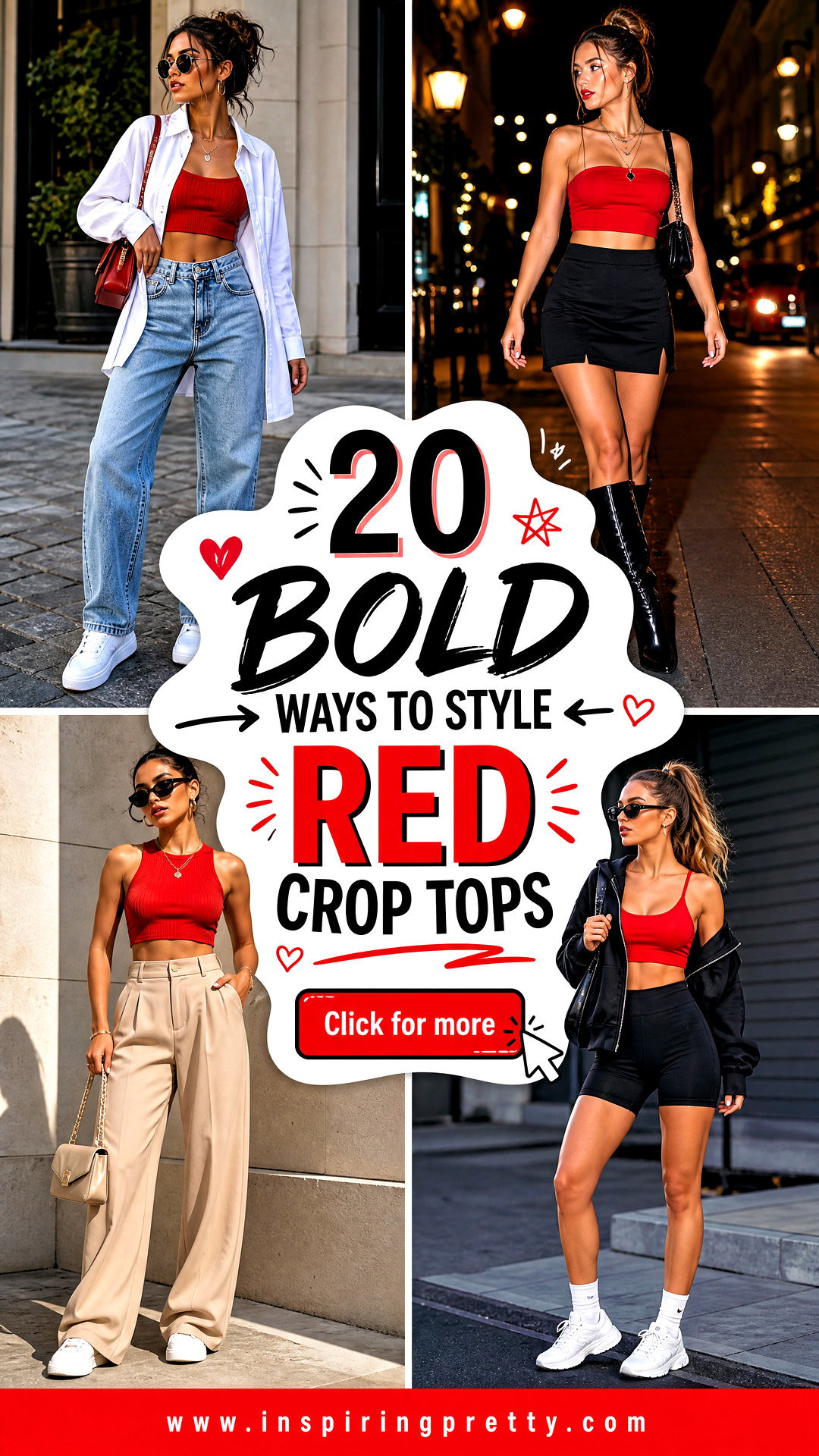 How To Style Red Crop Tops 20 Bold Looks for Date Night - How To Style Red Crop Tops: 20 Bold Looks for Date Night