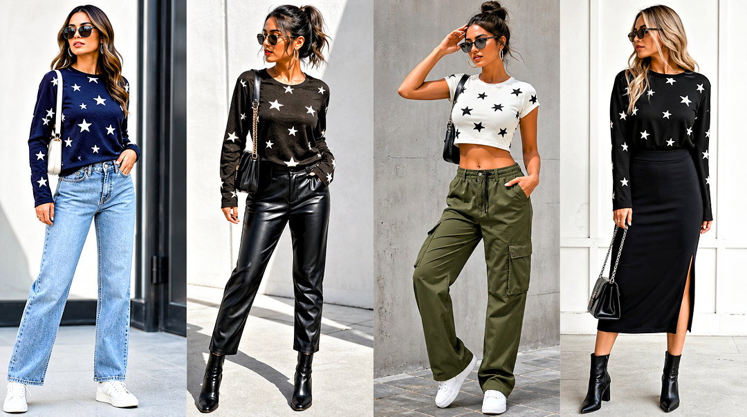 How To Style Star Print Tops: 20 Playful Weekend Looks To Try