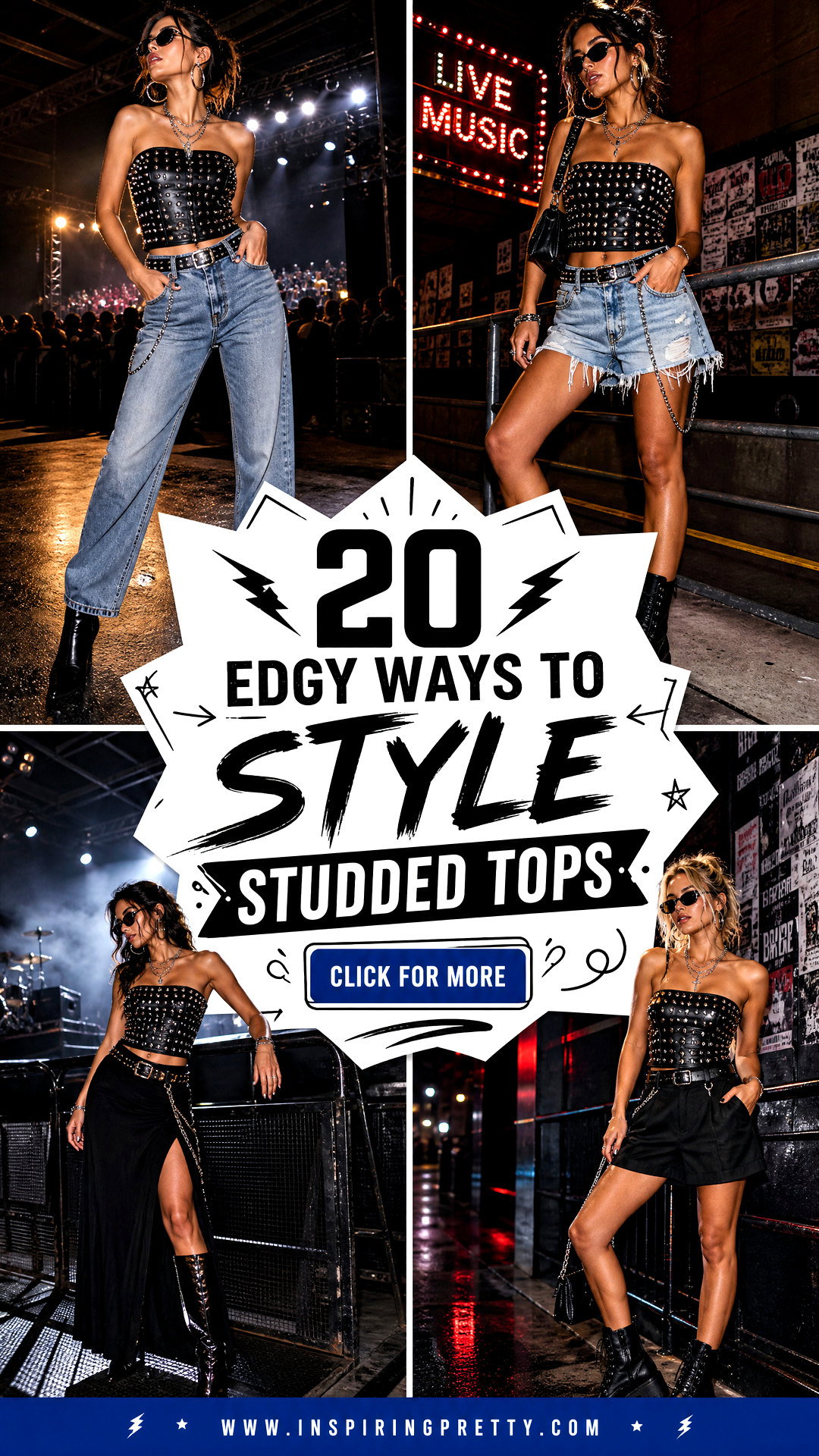 How To Style Studded Tops 20 Edgy Looks for Concert Nights - How To Style Studded Tops: 20 Edgy Looks for Concert Nights