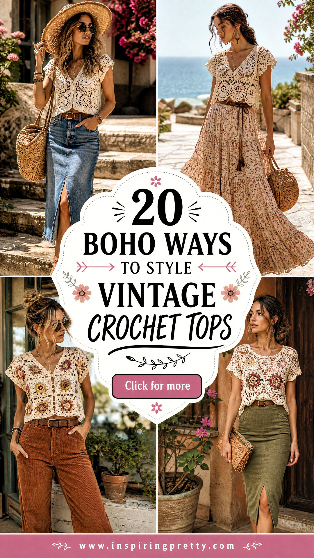How To Style Vintage Crochet Tops 20 Boho Summer Looks - How To Style Vintage Crochet Tops: 20 Boho Summer Looks