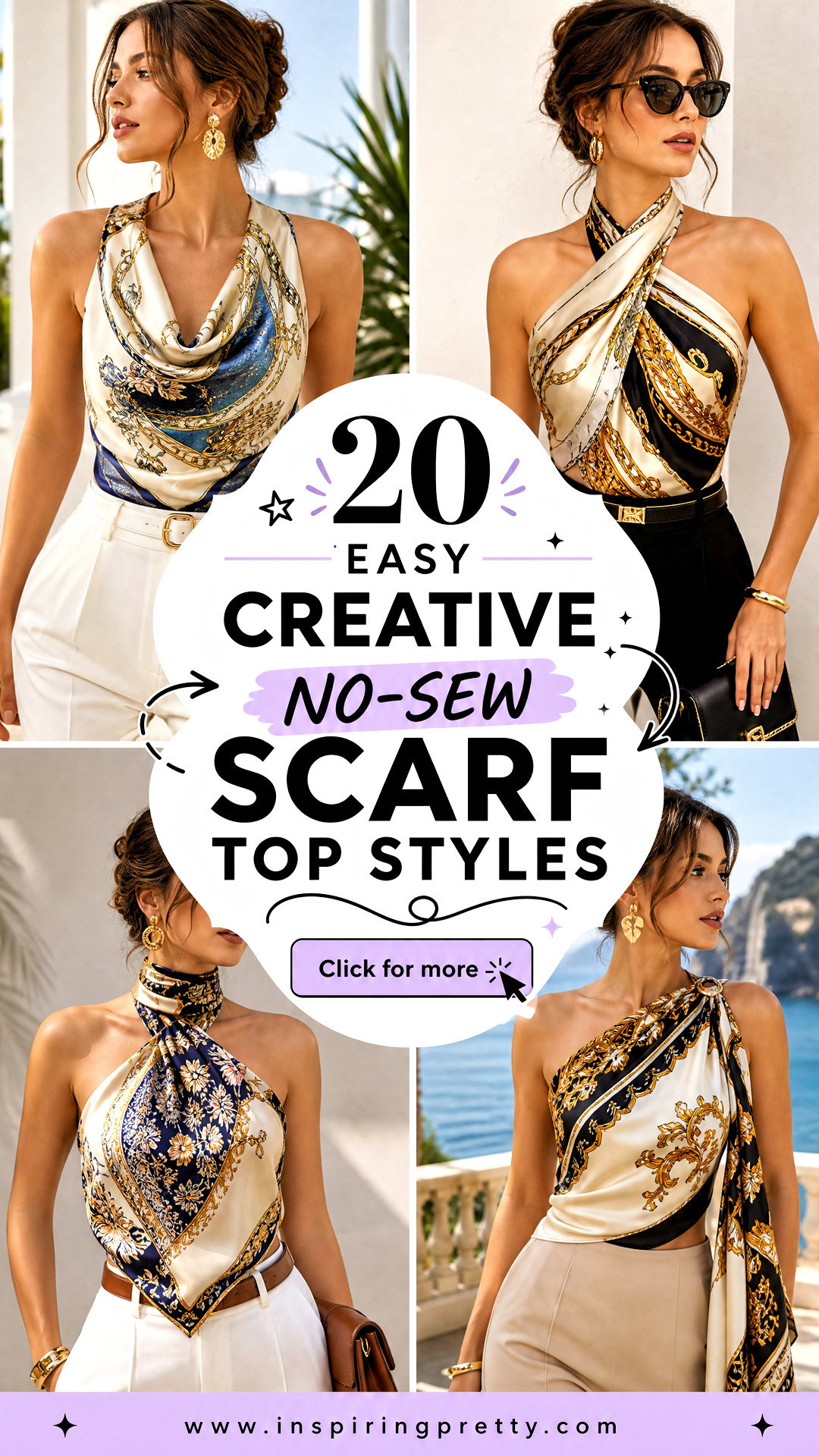How To Turn Scarf Into Top 20 Easy Creative No-Sew Styles - How To Turn Scarf Into Top: 20 Easy, Creative No-Sew Styles