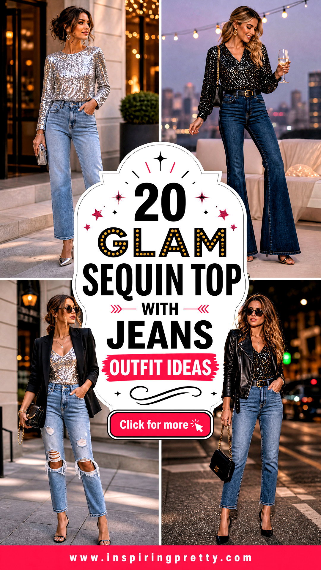 How To Wear A Sequin Top With Jeans 20 Glam Outfit Ideas - How To Wear A Sequin Top With Jeans: 20 Glam Outfit Ideas
