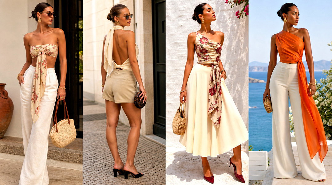 How To Wear a Long Scarf as a Top 25 Chic Summer Looks