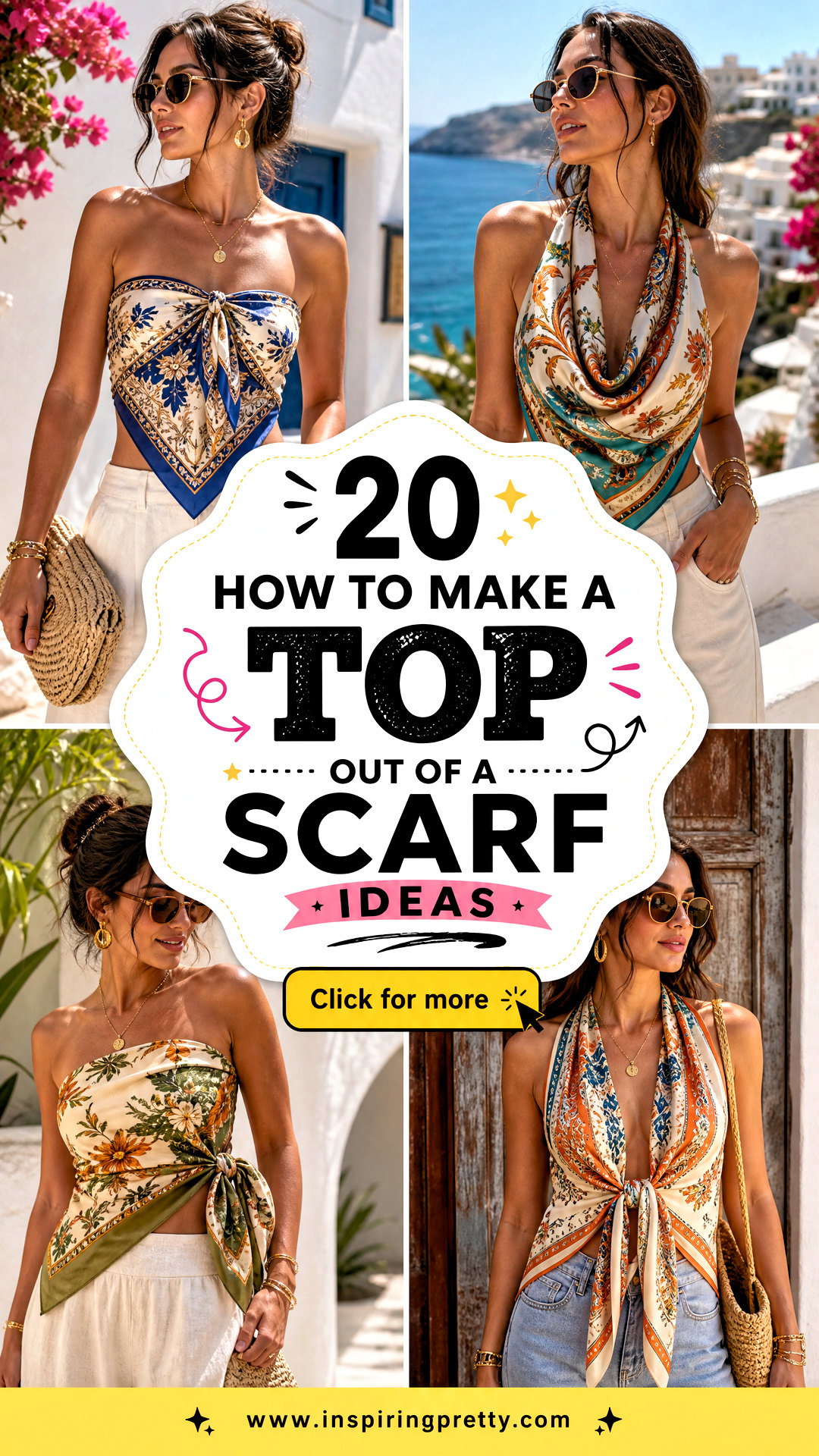 How to Make a Top Out of a Scarf 20 Chic Easy No-Sew Ways - How to Make a Top Out of a Scarf: 20 Chic, Easy No-Sew Ways