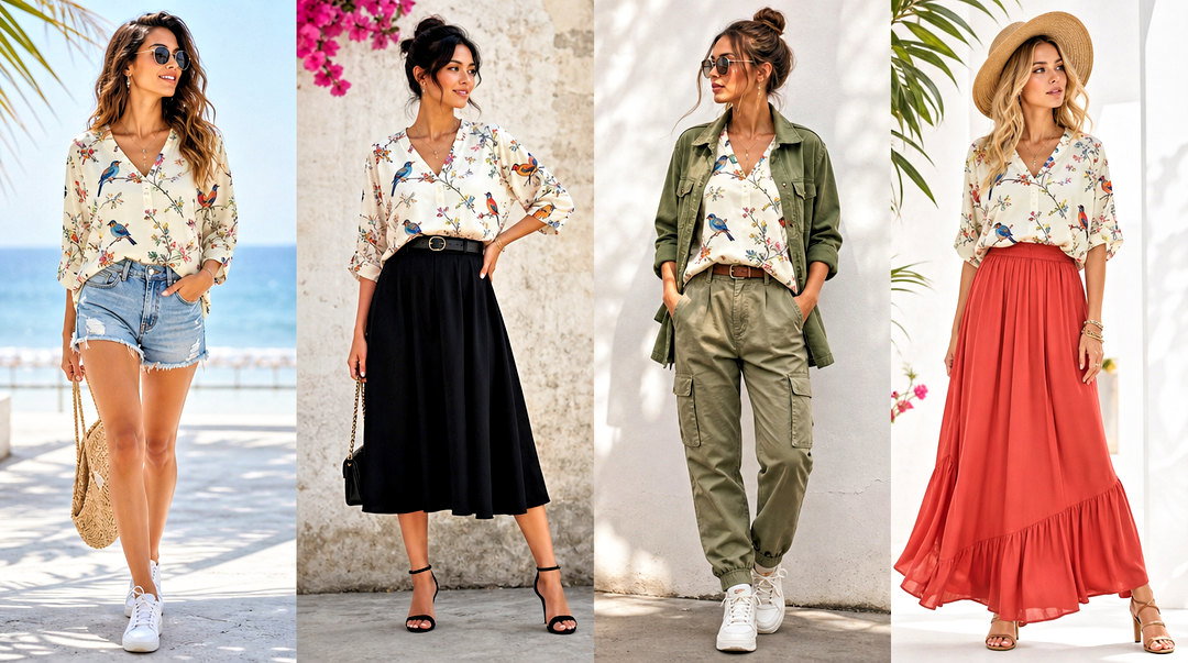 How to Style Bird Print Tops: 20 Playful Everyday Looks