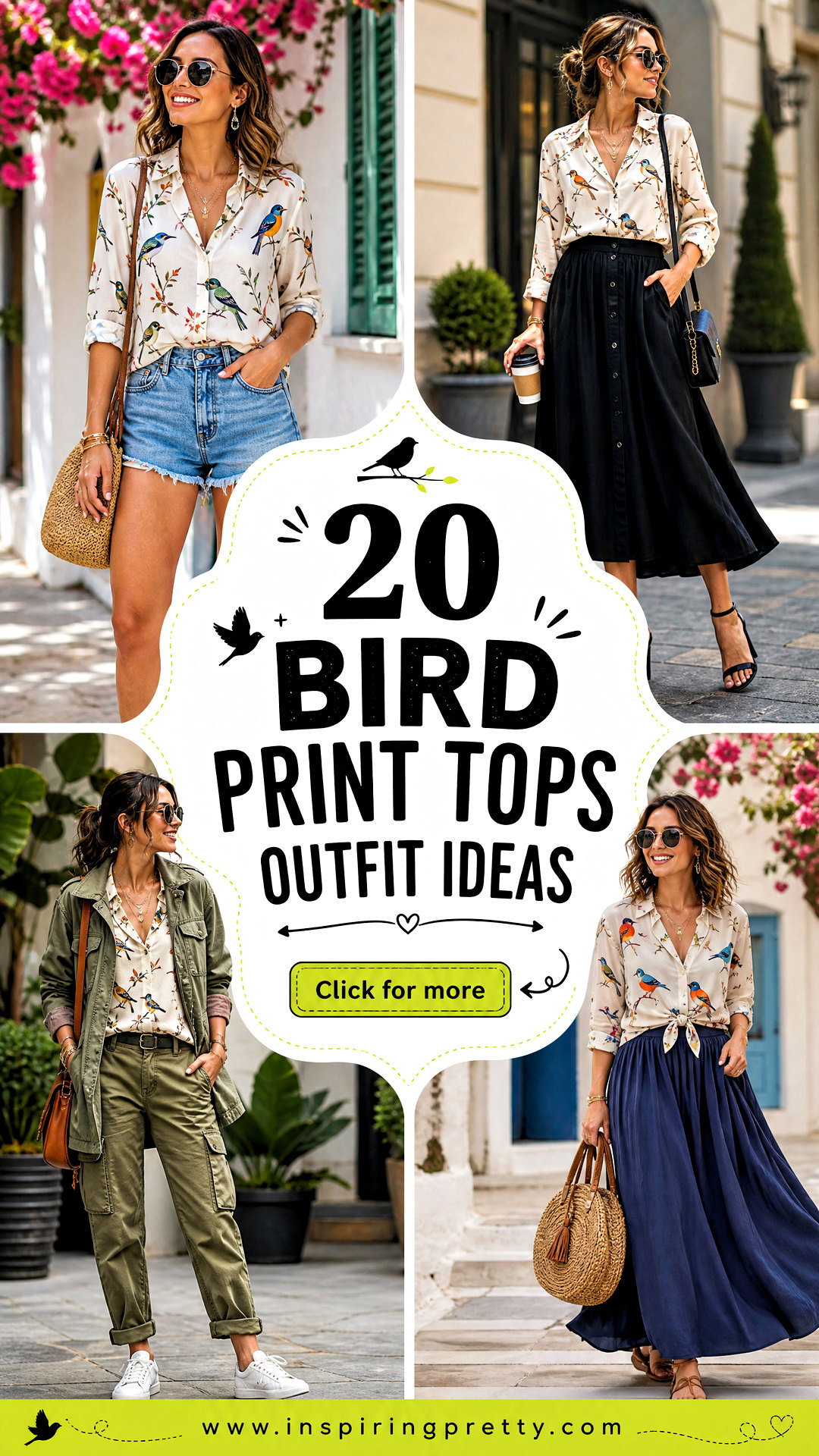 How to Style Bird Print Tops 20 Playful Everyday Looks - How to Style Bird Print Tops: 20 Playful Everyday Looks