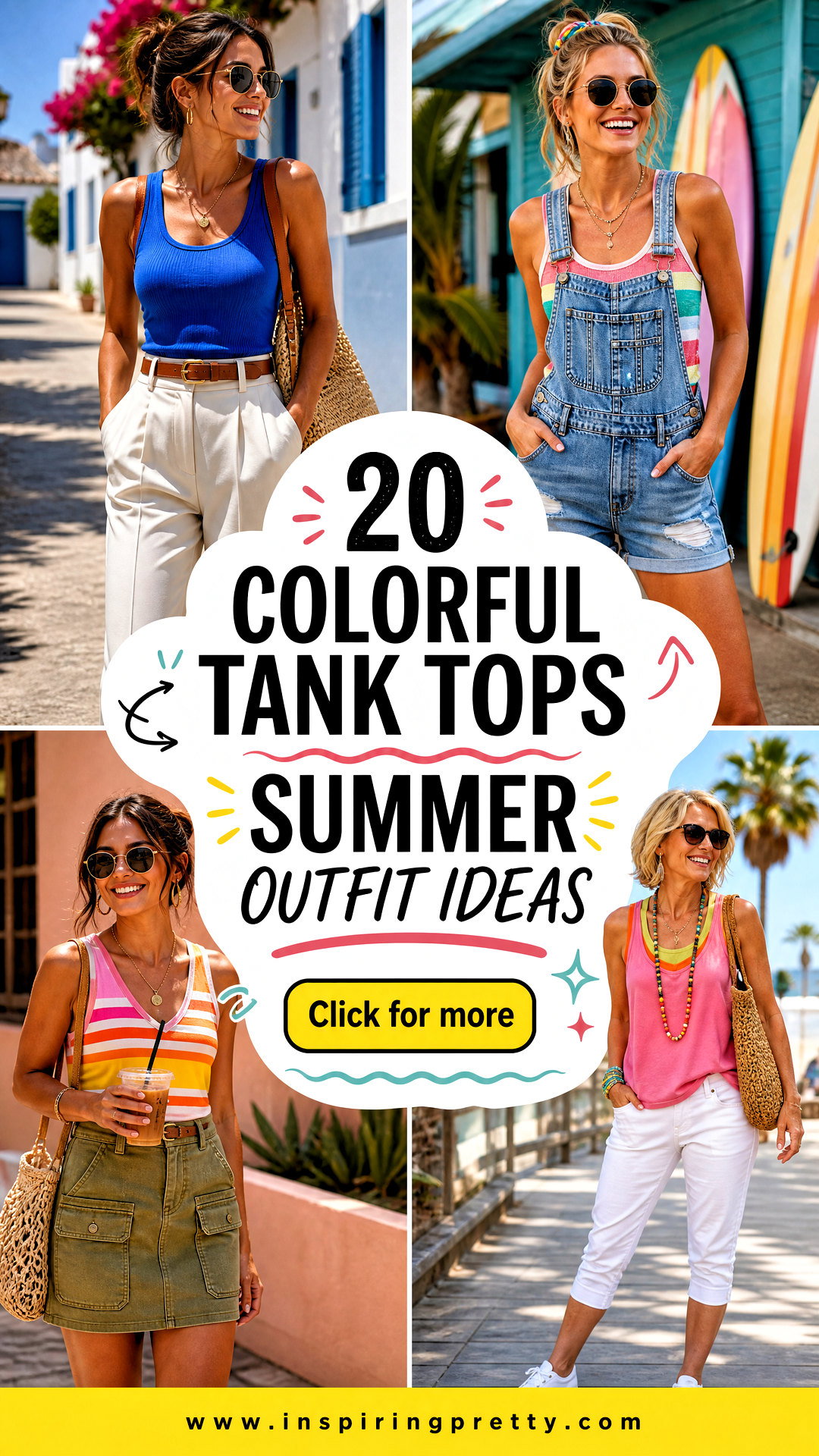 How to Style Colorful Tank Tops 20 Fresh Looks for Summer - How to Style Colorful Tank Tops: 20 Fresh Looks for Summer