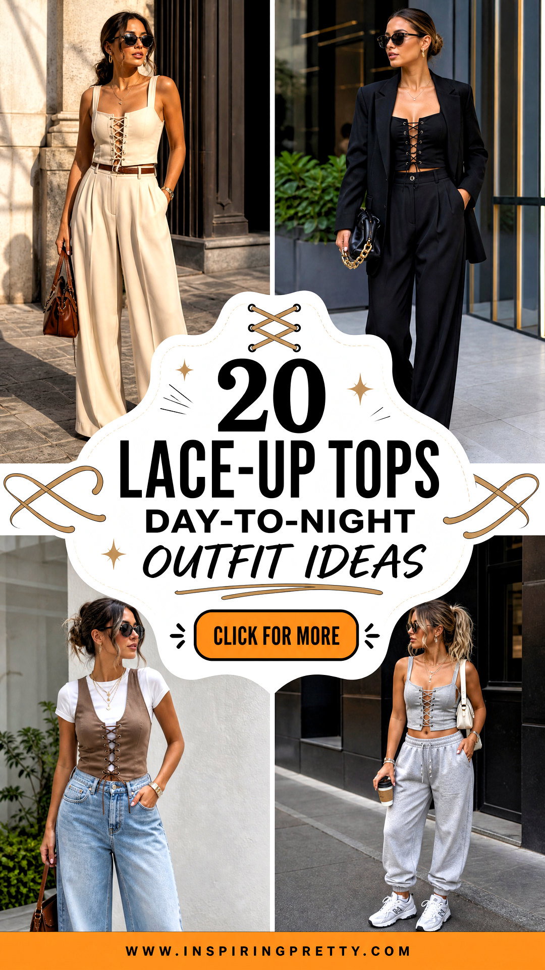 How to Style Lace-Up Tops 20 Chic Day-to-Night Looks - How to Style Lace-Up Tops: 20 Chic Day-to-Night Looks