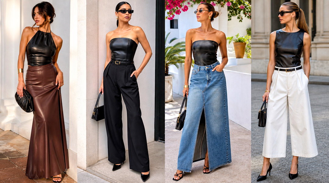 How to Style Leather Tops 25 Edgy Looks for Day or Night