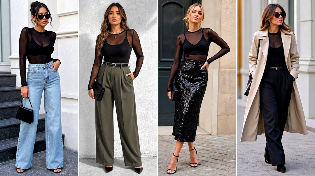 How to Style Mesh Long Sleeve Top 25 Chic Layered Looks