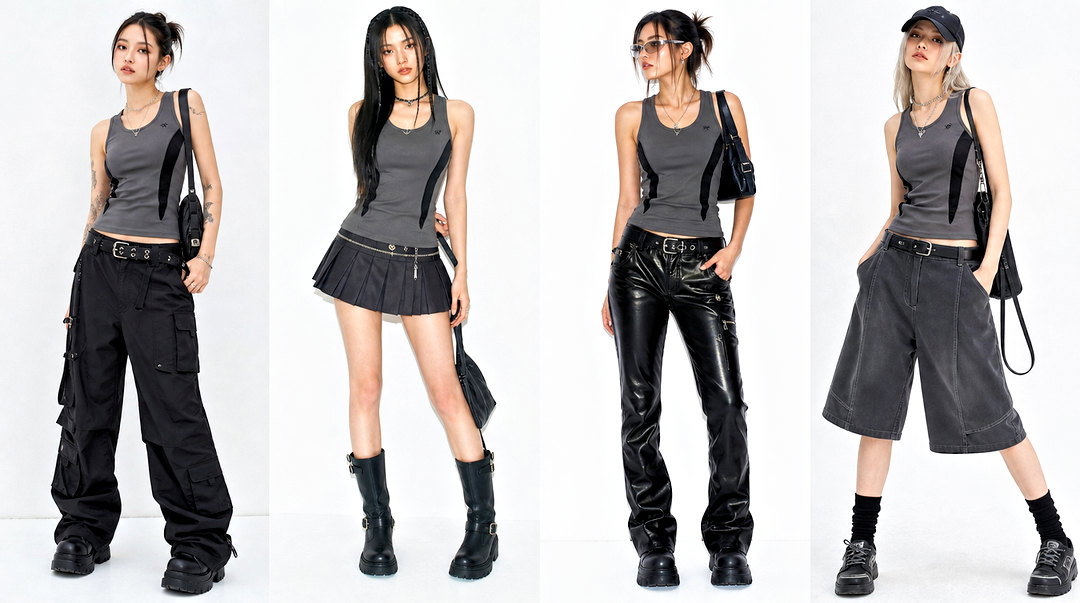 20 Hyein Seo Tank Top Outfit Ideas for Futuristic Street Style