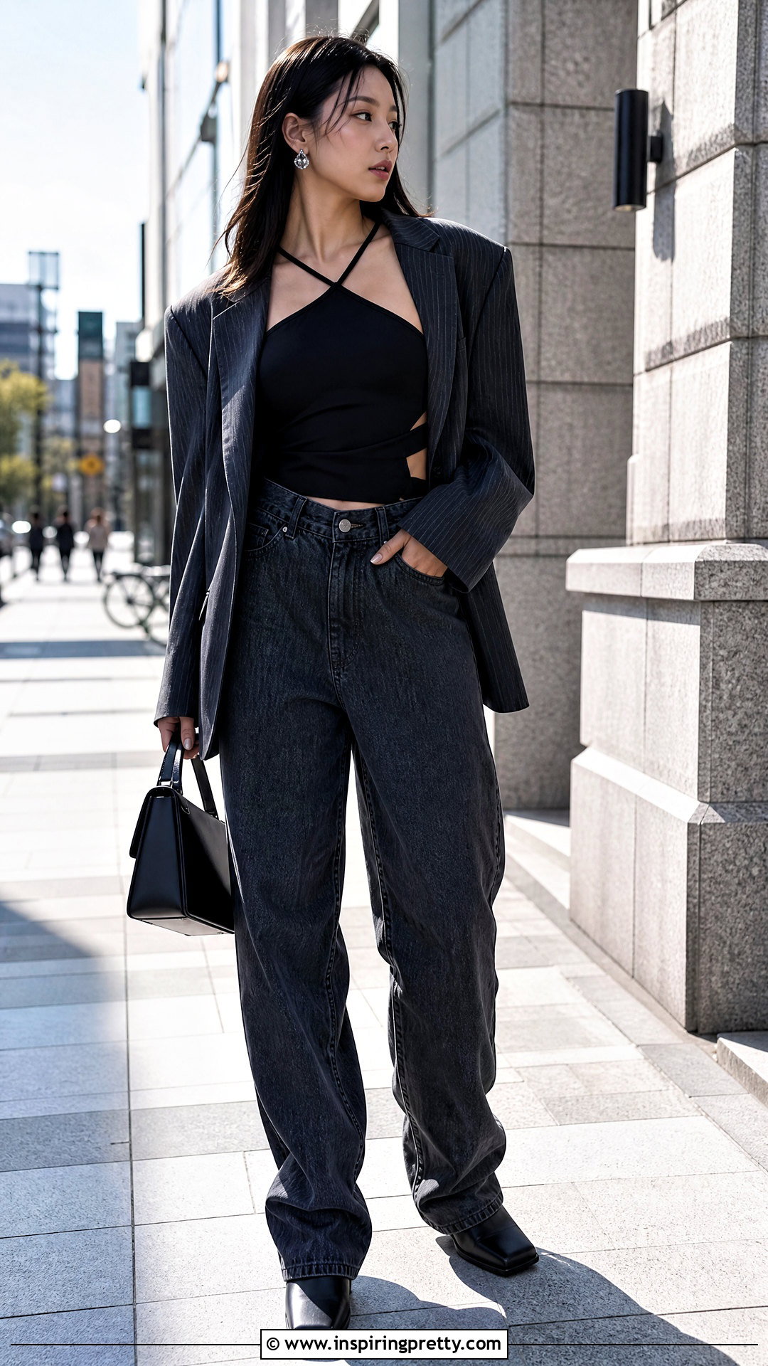 Hyein Seo Tank Top With Oversized Blazer - 20 hyein seo tank top outfit ideas