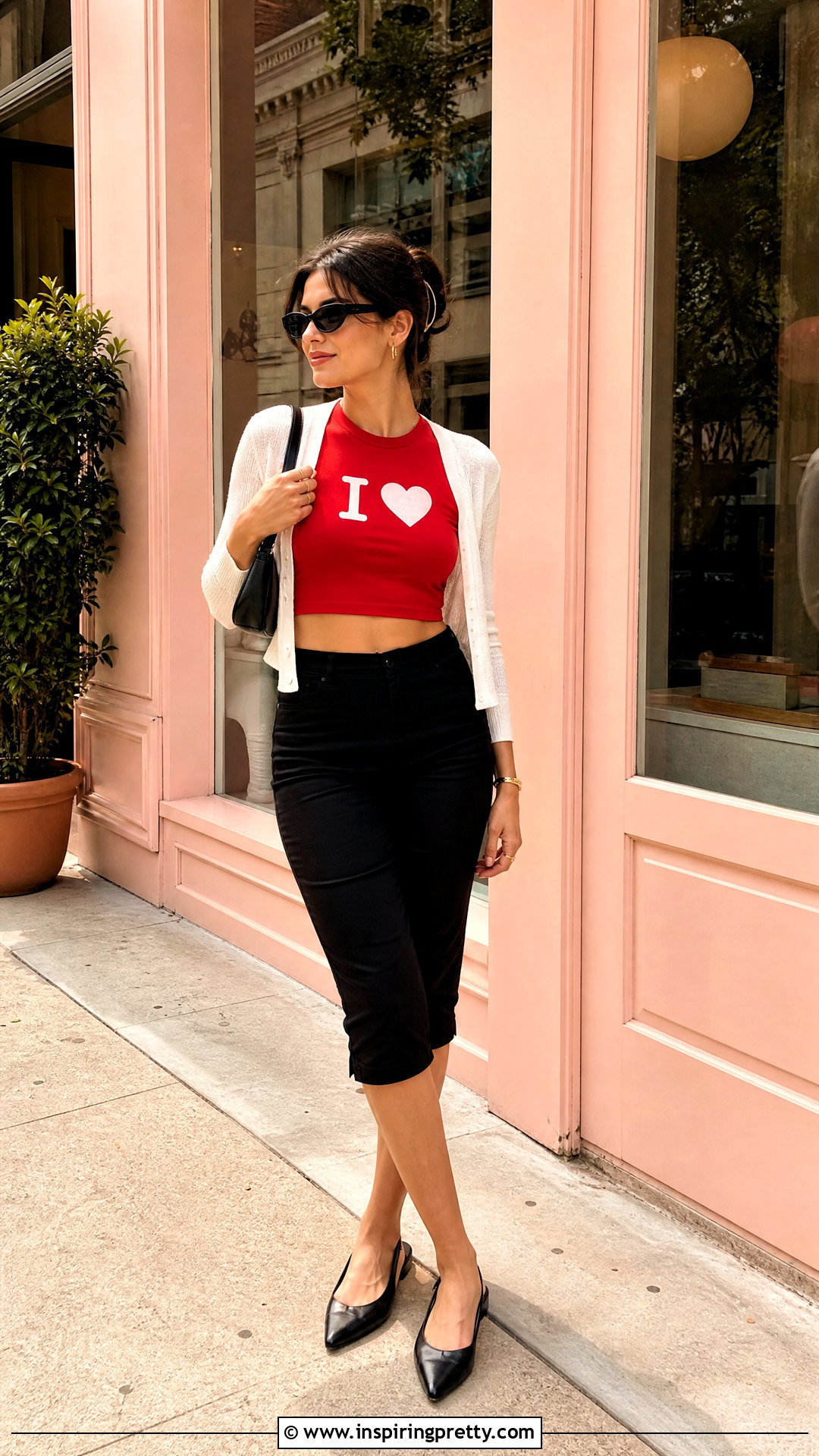 I Heart Crop Top With Capri Pants - 25 i heart crop top outfit ideas