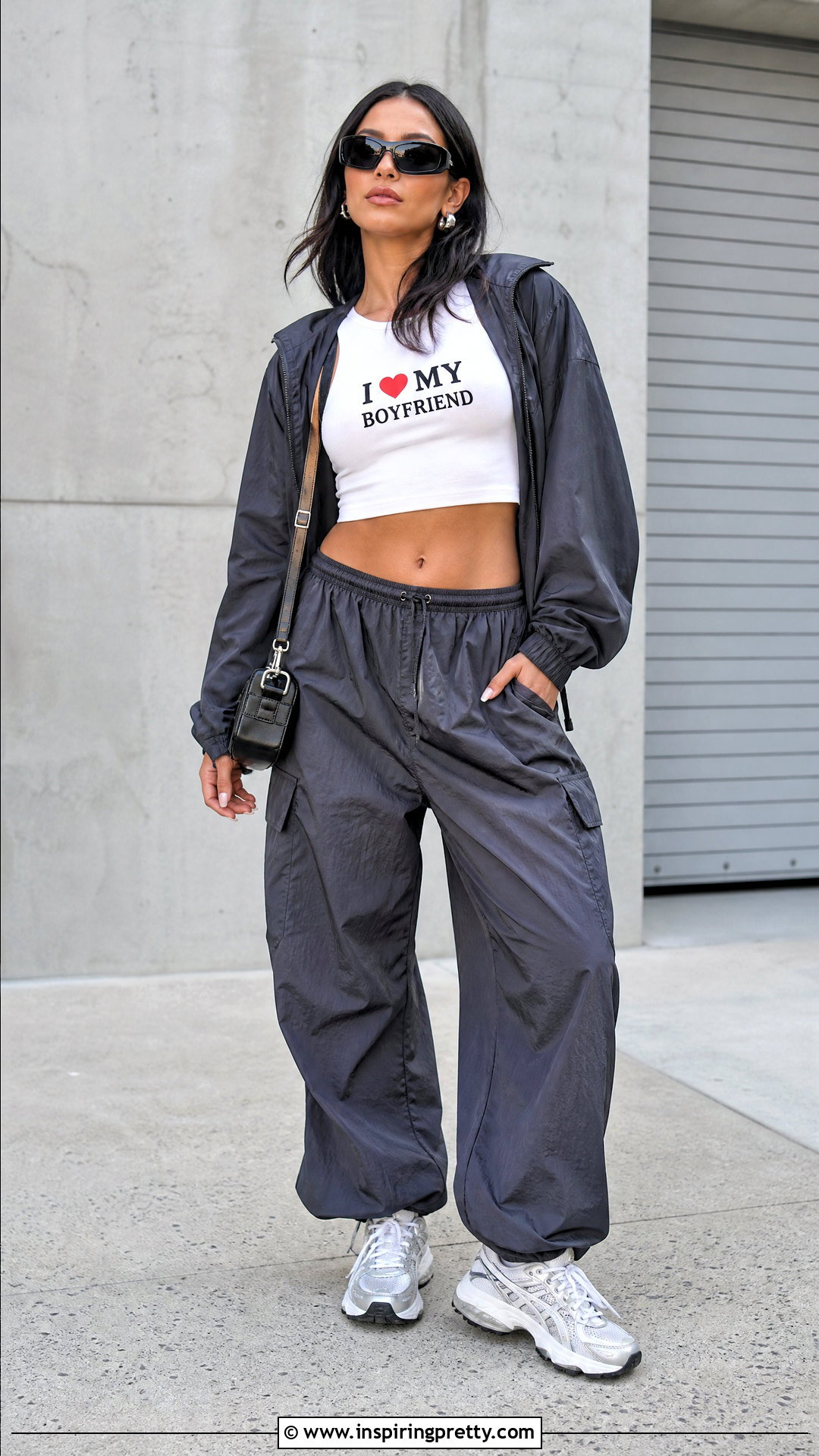 I Love My Boyfriend Crop Top With Parachute Pants - 20 i love my boyfriend shirt crop top outfit ideas