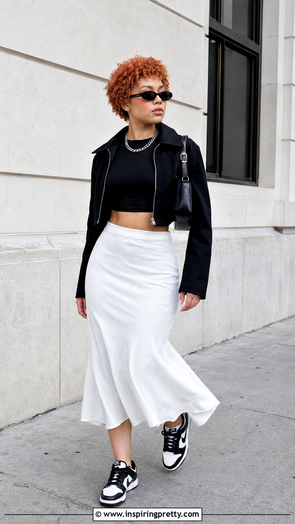 Ice Spice Black Crop Top And White Midi Skirt Outfit - 25 ice spice crop top outfit ideas