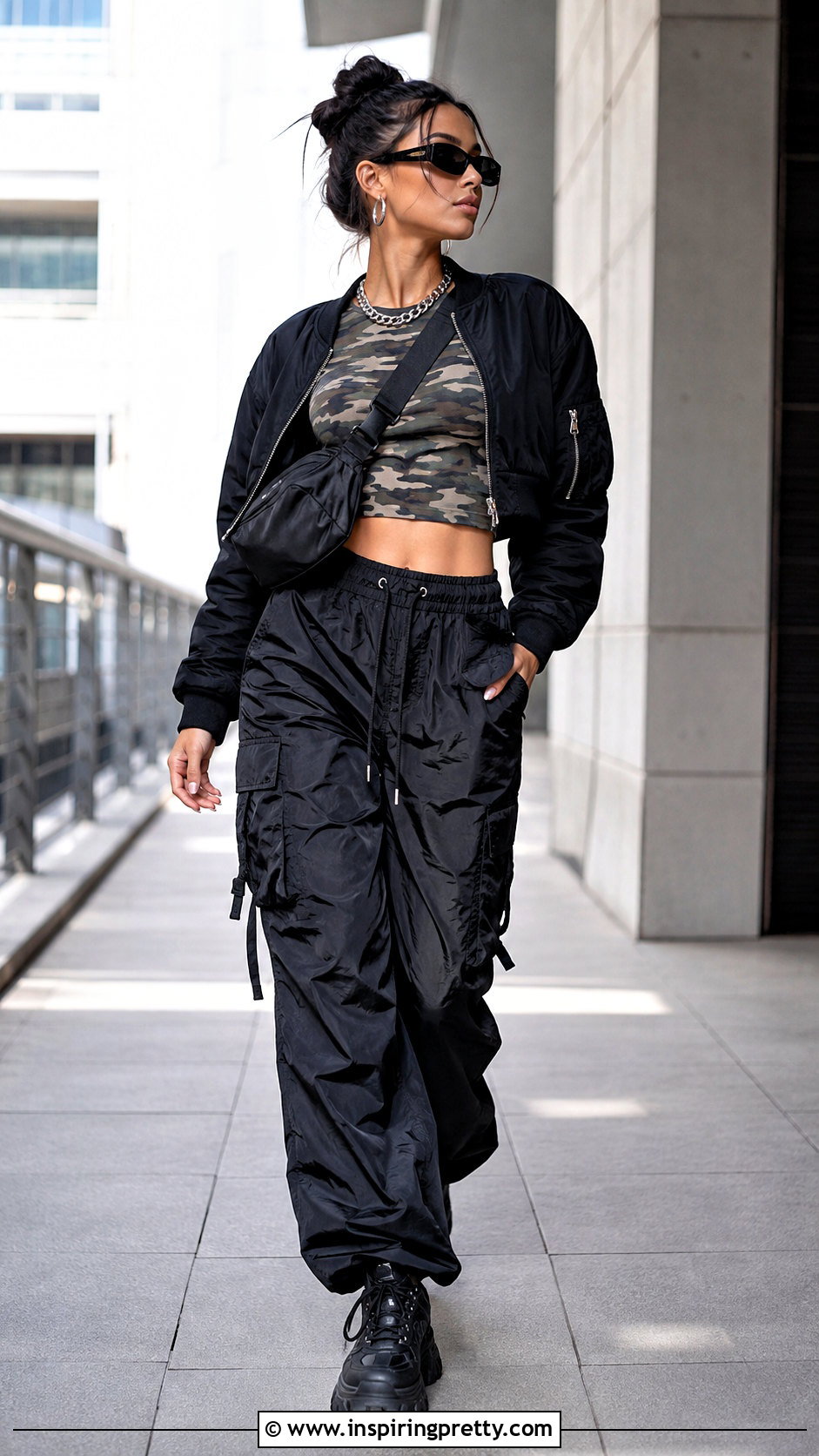 Ice Spice Camo Crop Top And Cargo Pants Outfit - 25 ice spice crop top outfit ideas