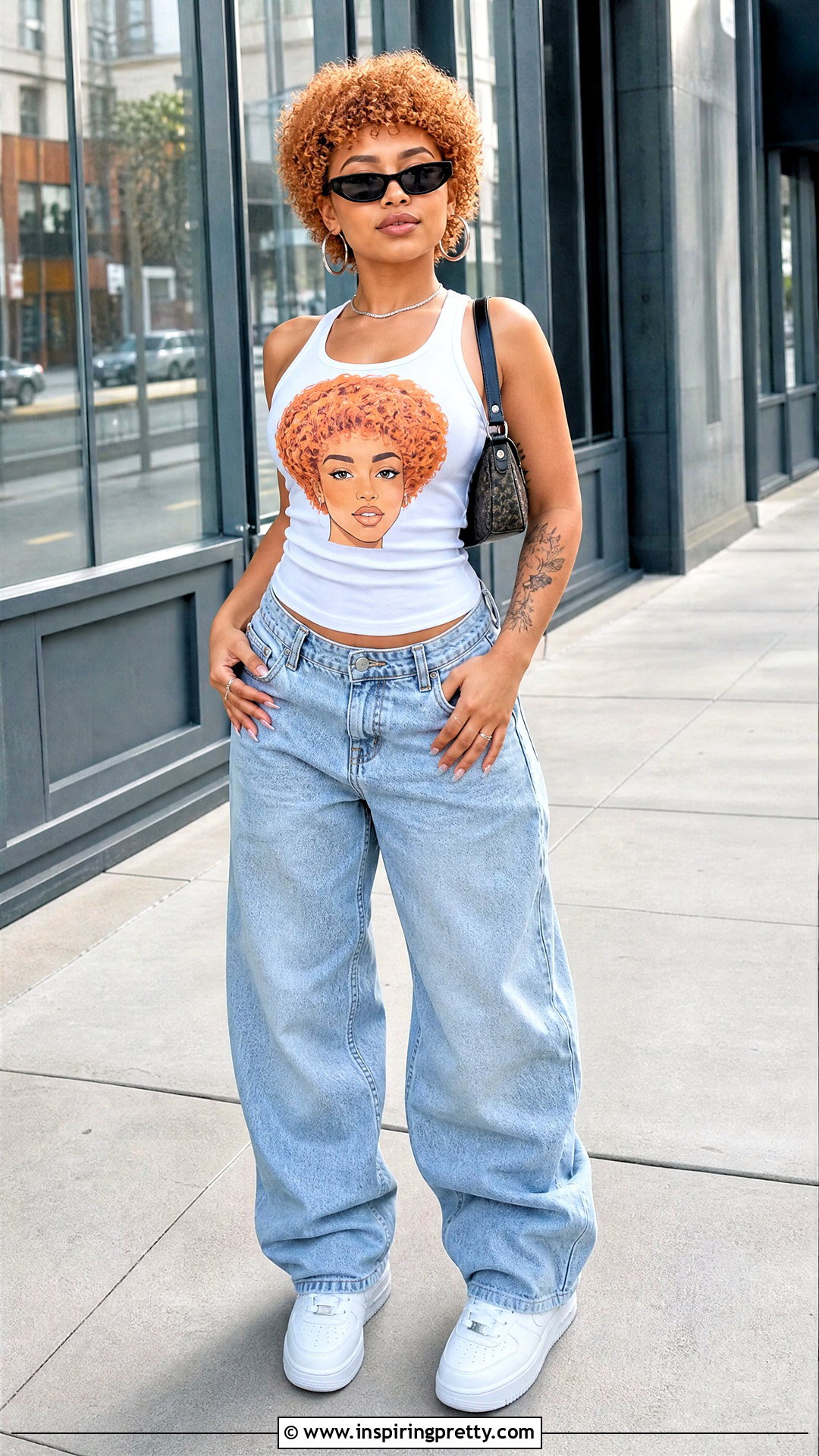 Ice Spice Tank Top With Baggy Jeans - 20 Ice Spice Tank Top outfit ideas