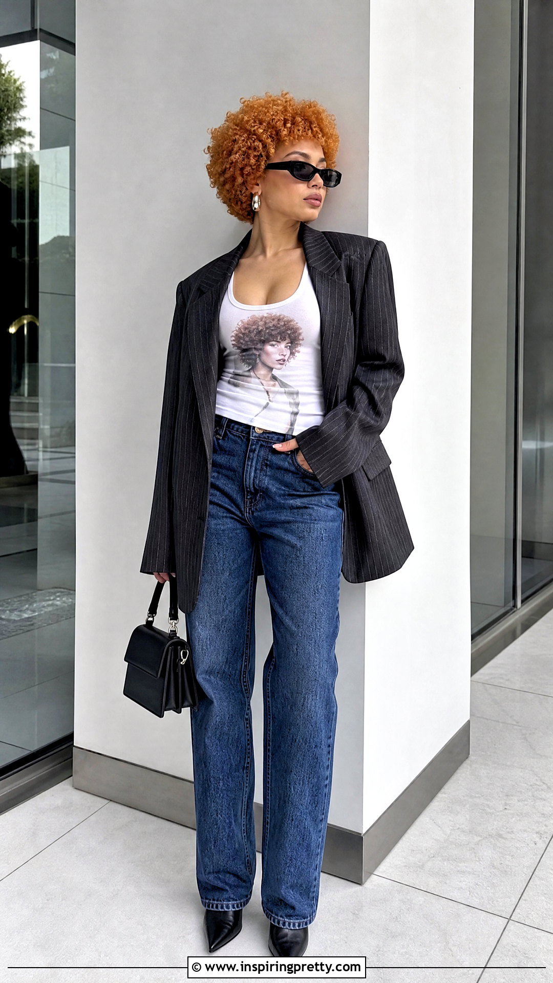 Ice Spice Tank Top With Oversized Blazer - 20 Ice Spice Tank Top outfit ideas