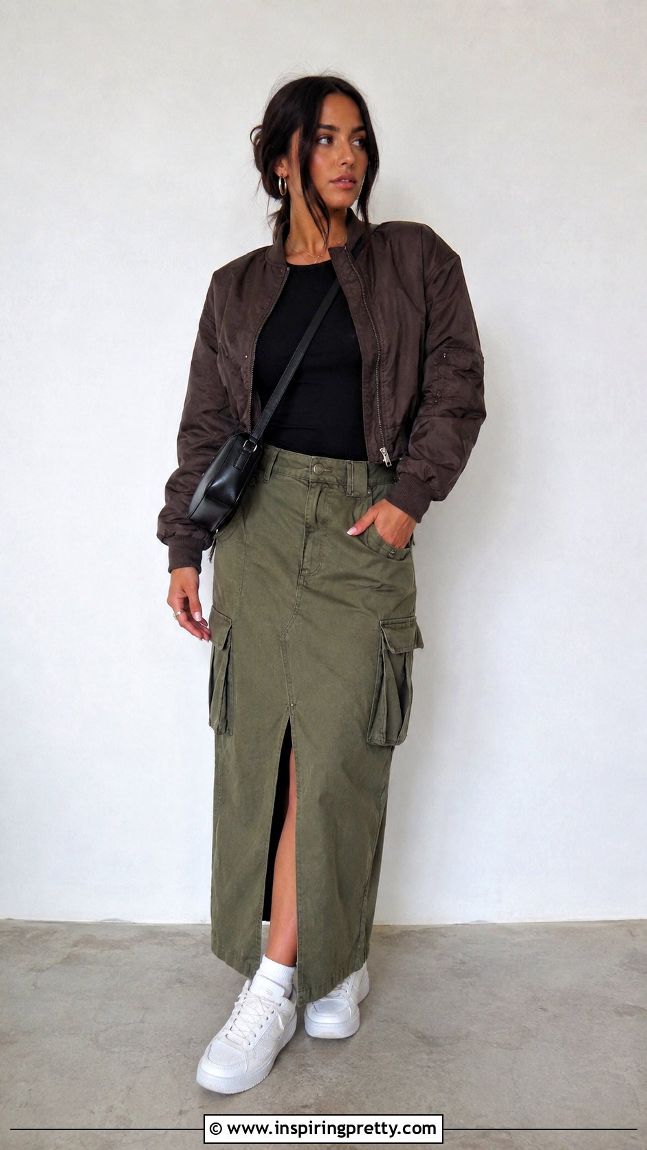 Iets Frans Fitted Long Sleeve Top With a Cargo Maxi Skirt - 25 iets frans long sleeve tops
