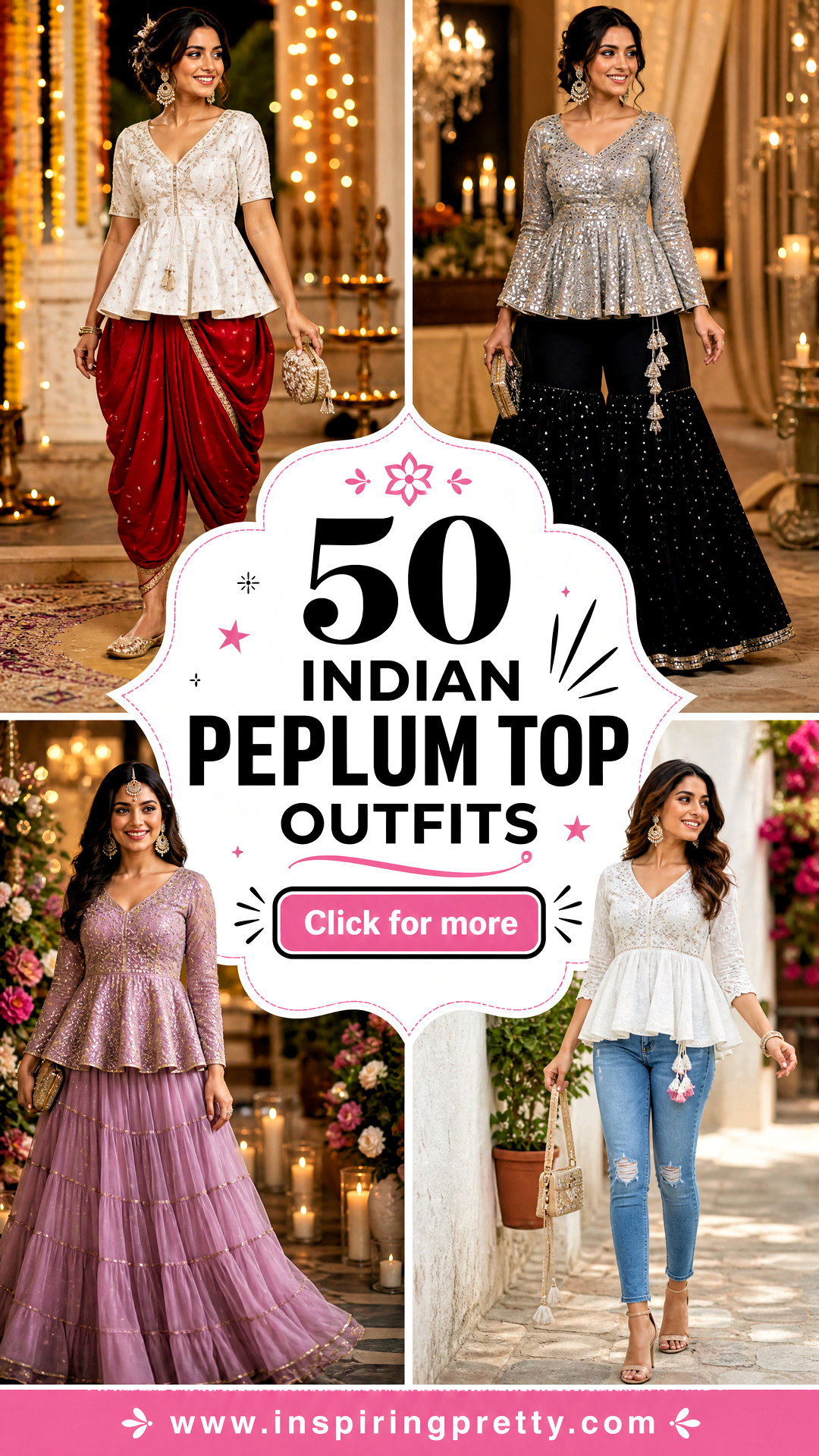 50 Indian Peplum Top Outfits for Festive Flattering Style - 50 Indian Peplum Top Outfits for Festive, Flattering Style