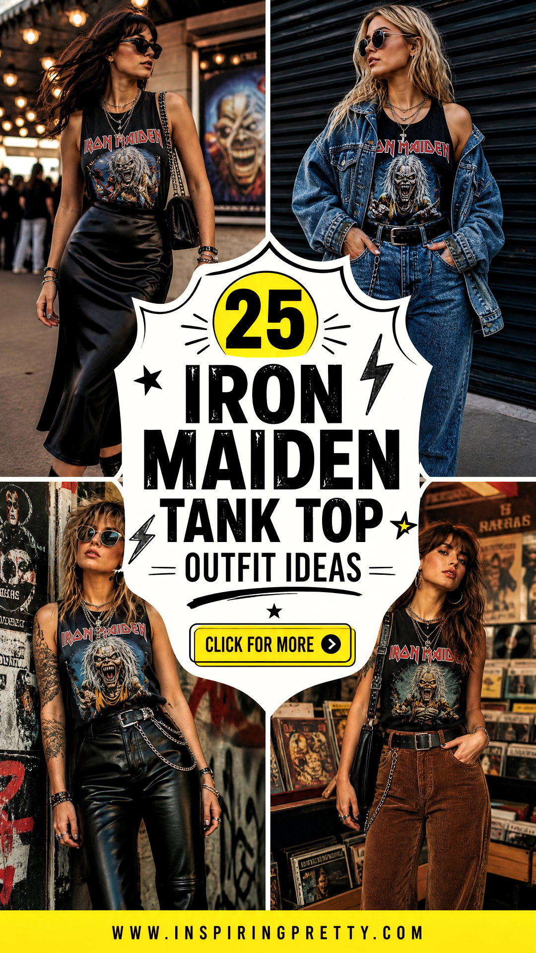 25 Iron Maiden Tank Top Outfit Ideas for Classic Rock Fans - 25 Iron Maiden Tank Top Outfit Ideas for Classic Rock Fans