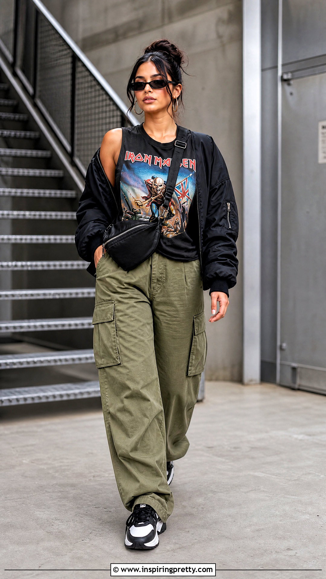 Iron Maiden Tank Top With Cargo Pants - 25 iron maiden tank top outfit ideas