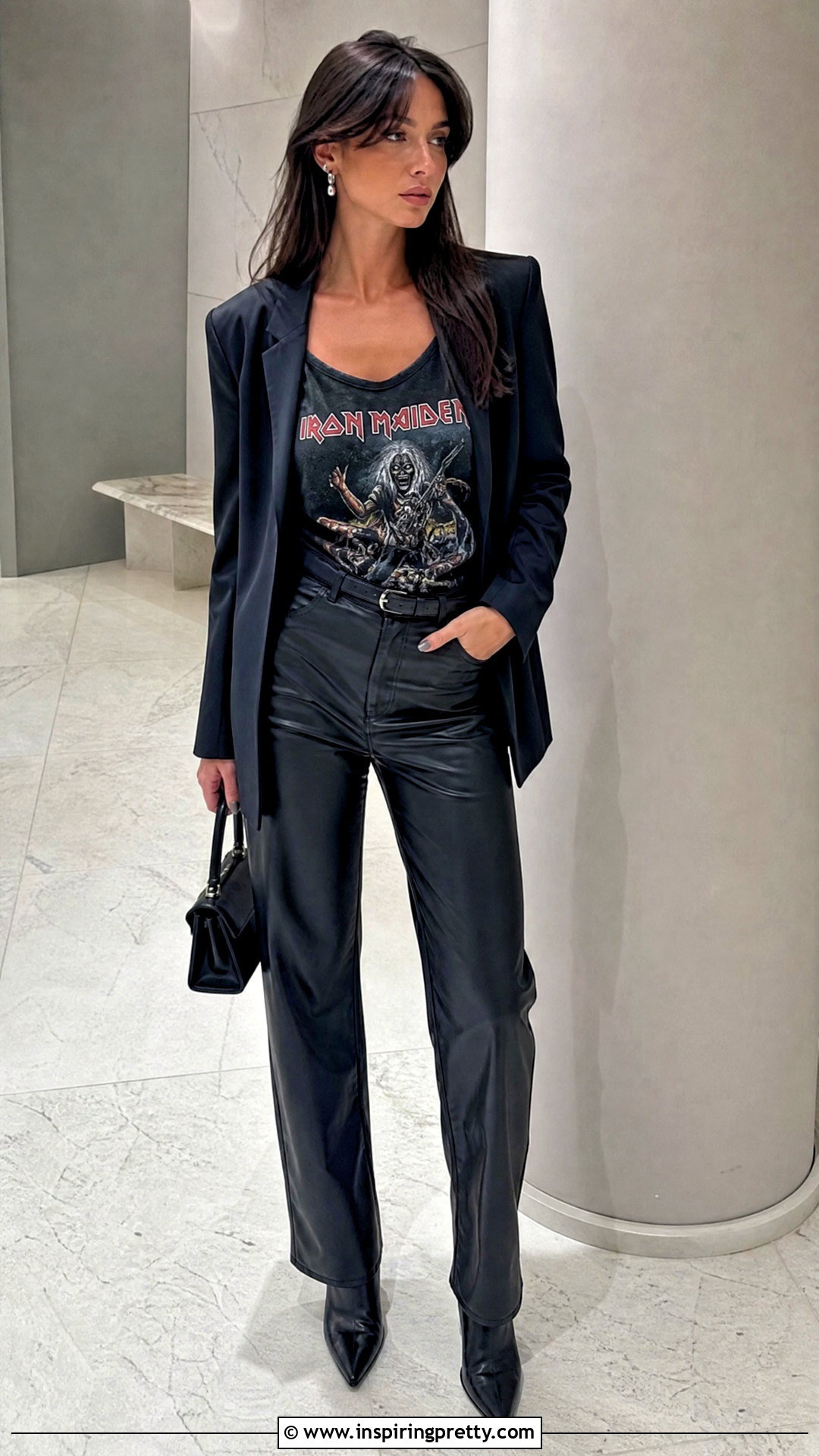 Iron Maiden Tank Top With Faux Leather Pants - 25 iron maiden tank top outfit ideas