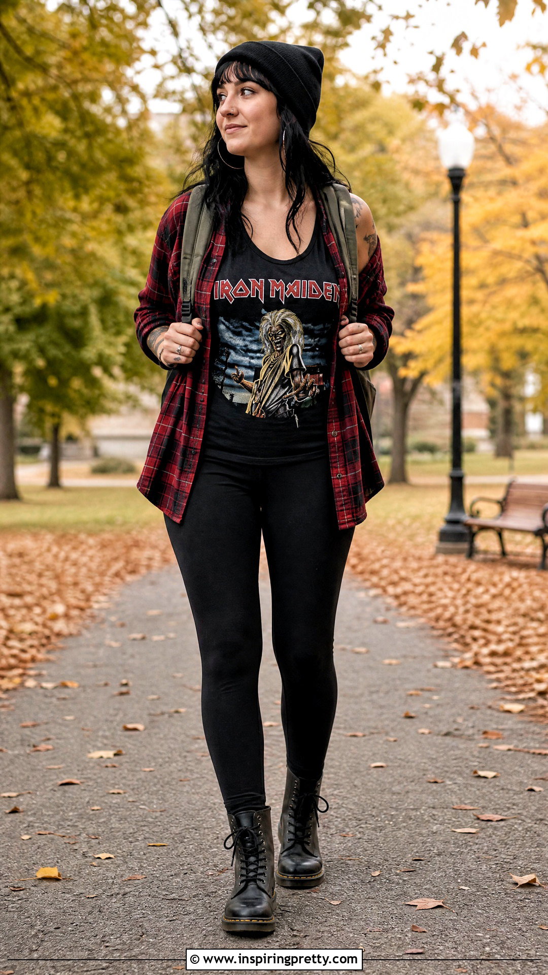 Iron Maiden Tank Top With Flannel Shirt - 25 iron maiden tank top outfit ideas