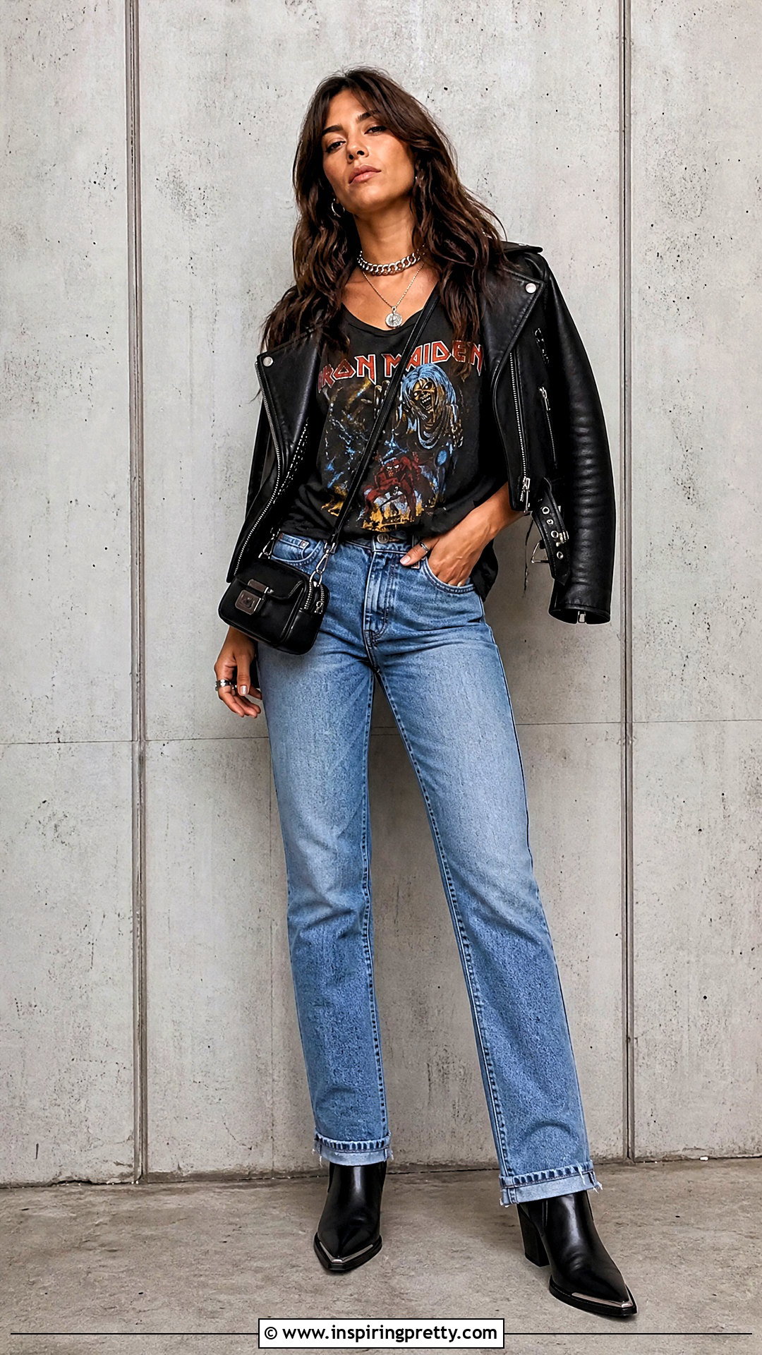Iron Maiden Tank Top With Leather Jacket - 25 iron maiden tank top outfit ideas