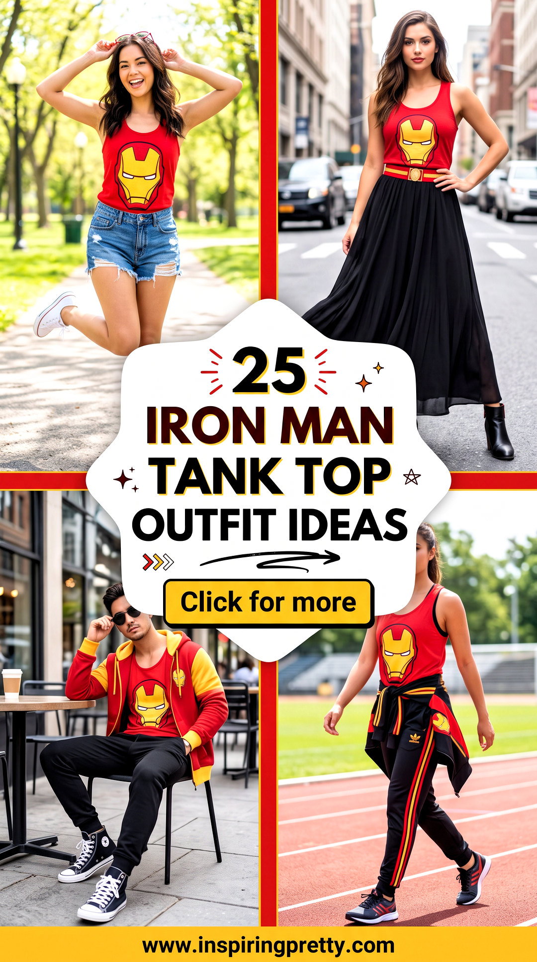 25 Iron Man Tank Top Outfit Ideas for Bold Marvel Fan Style - 25 Iron Man Tank Top Outfit Ideas for Bold Marvel Fan Style