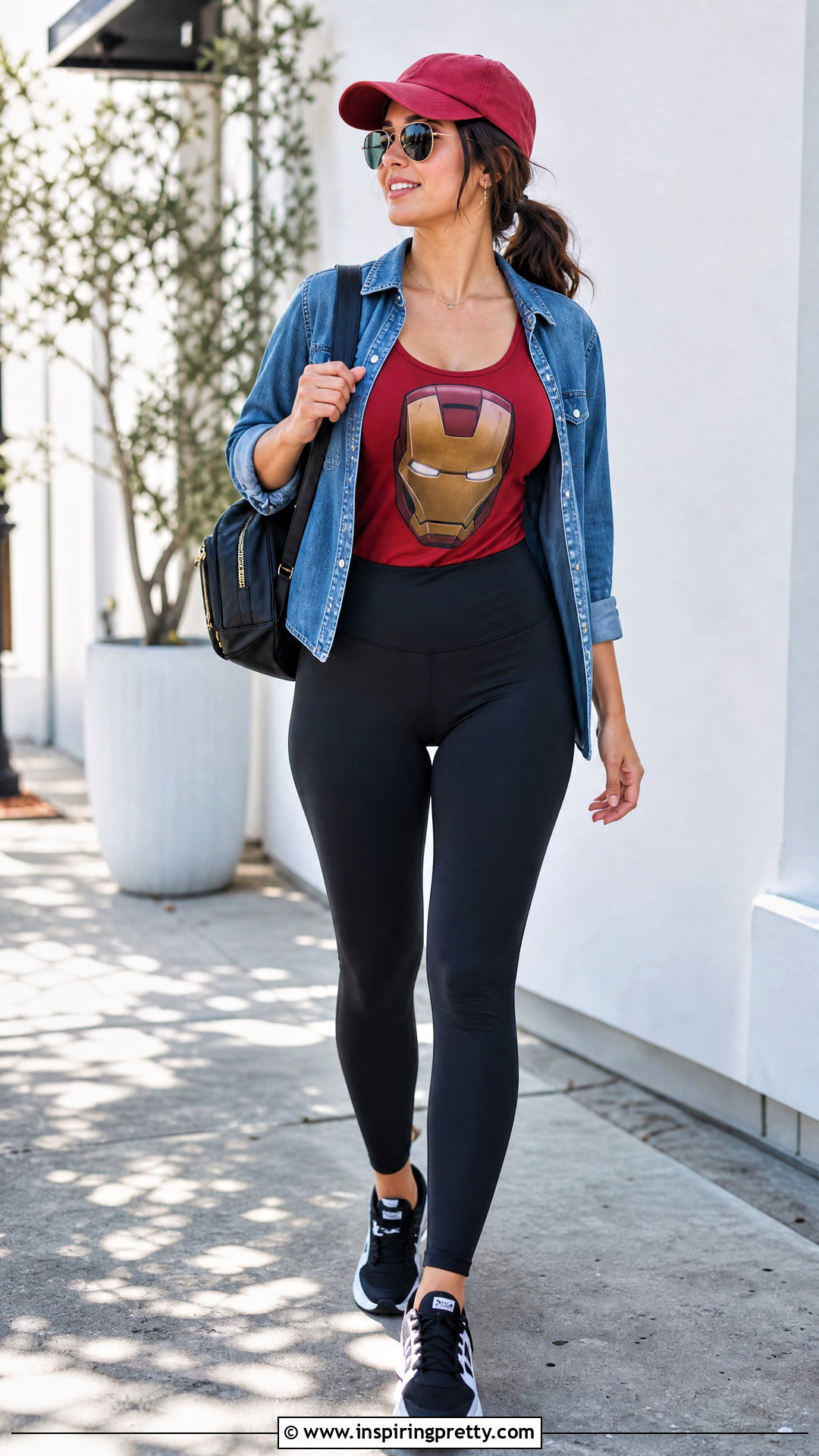Iron Man Tank Top With Black Leggings - 25 iron man tank top outfit ideas