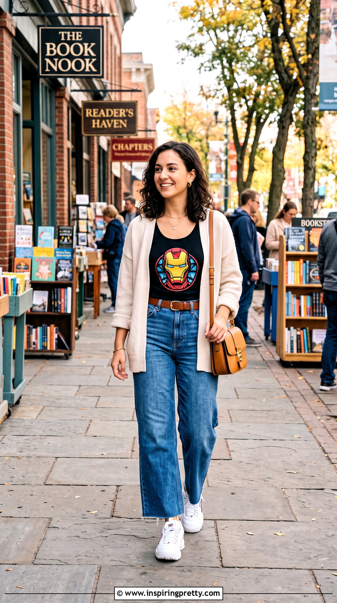 Iron Man Tank Top With Cardigan And Wide Leg Jeans - 25 iron man tank top outfit ideas