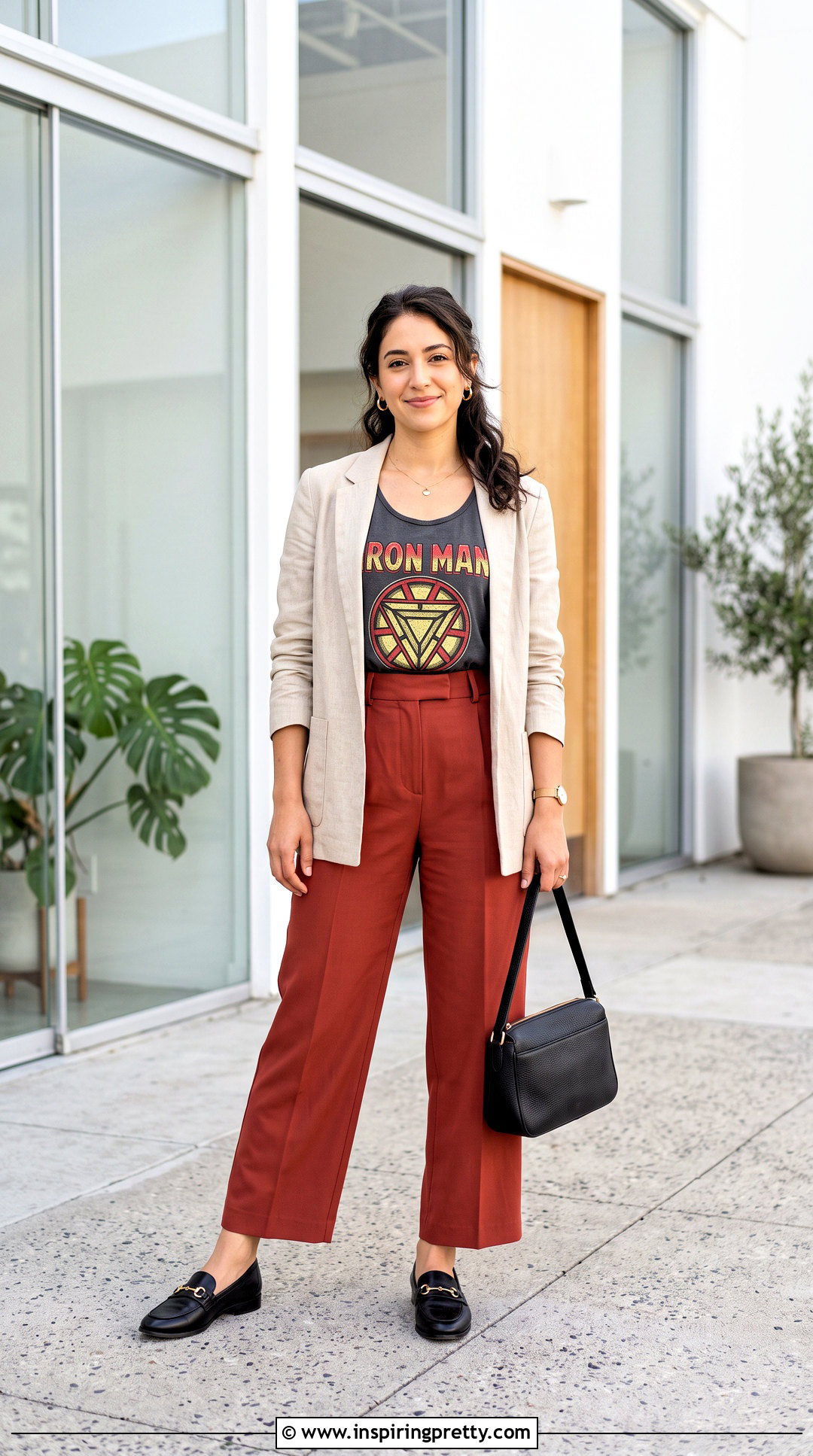 Iron Man Tank Top With Red Trousers - 25 iron man tank top outfit ideas