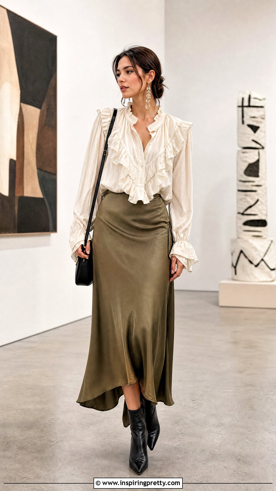 Isabel Marant Ruffle Top With a Slip Skirt - 25 isabel marant ruffle top outfit ideas