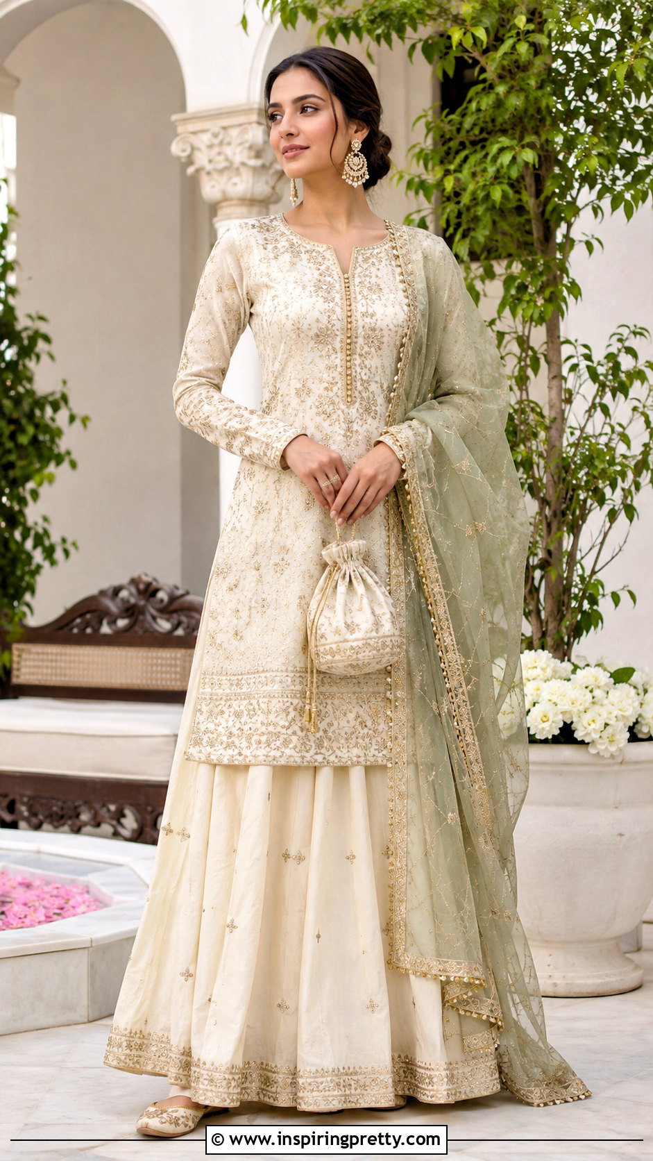 Ivory Lehenga With Long Top - 50 Lehenga With Long Top outfit ideas