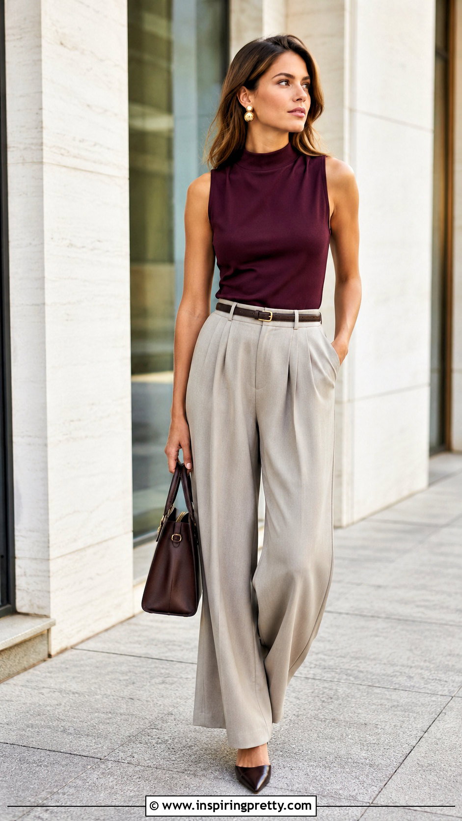 J Crew High Neck Tank Top With Pleated Pants - 20 j crew tank top outfit ideas