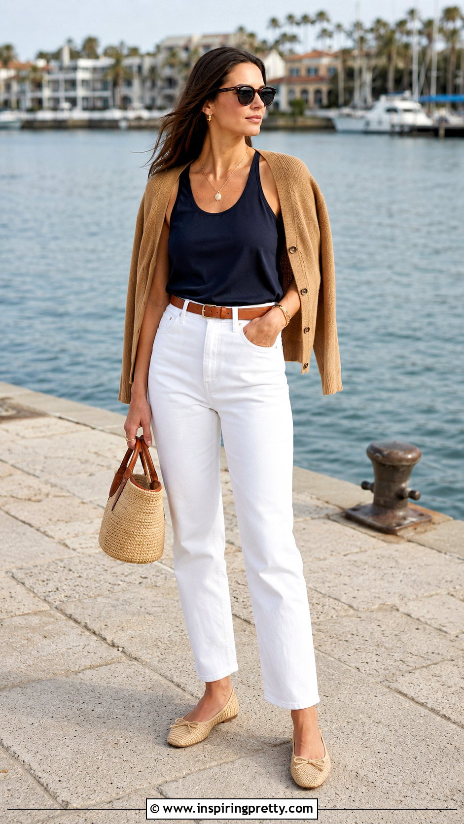 J Crew Navy Tank Top With White Jeans - 20 j crew tank top outfit ideas