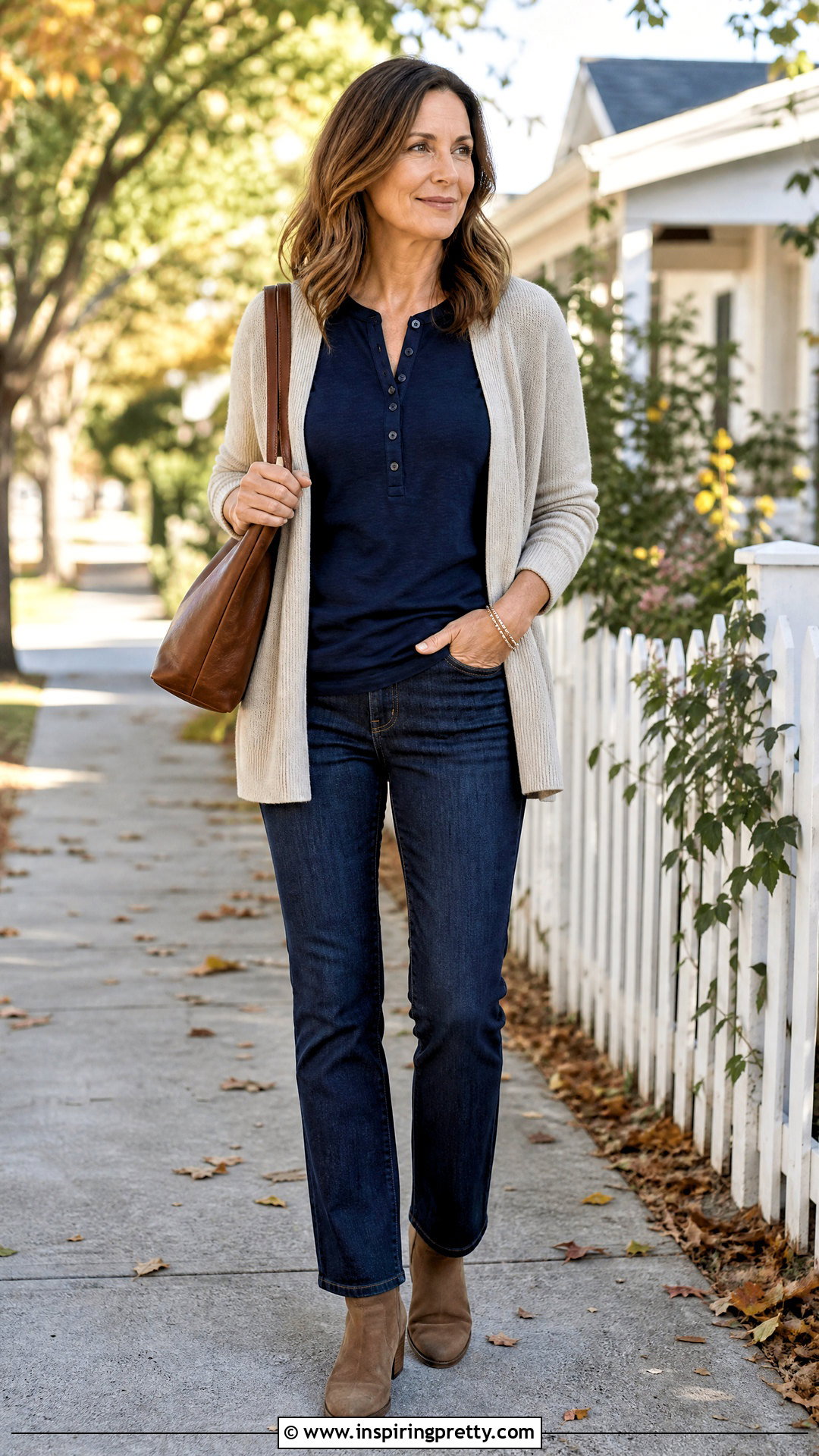 J Jill Henley Tee With Straight Leg Jeans - 20 J.jill Tops For Women