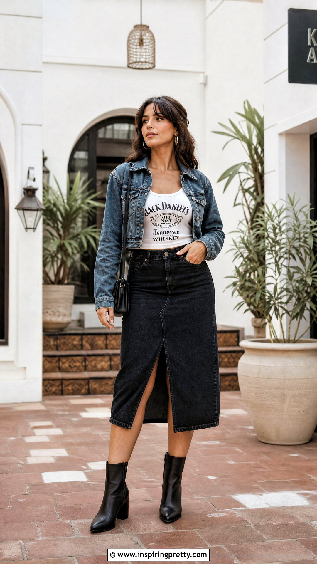 Jack Daniels Tank Top With Midi Skirt And Boots - 25 jack daniels tank tops