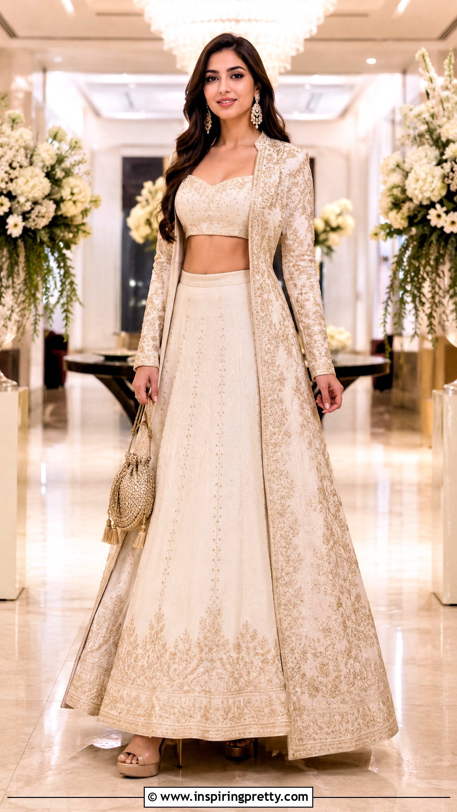 Jacket Crop Top And Skirt For Indian Wedding - 20 skirt crop top outfit indian weddings