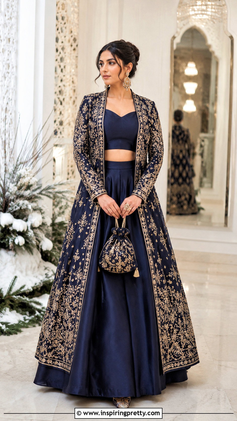 Jacket Crop Top And Skirt For Winter Wedding - 50 skirt and crop top indian weddings