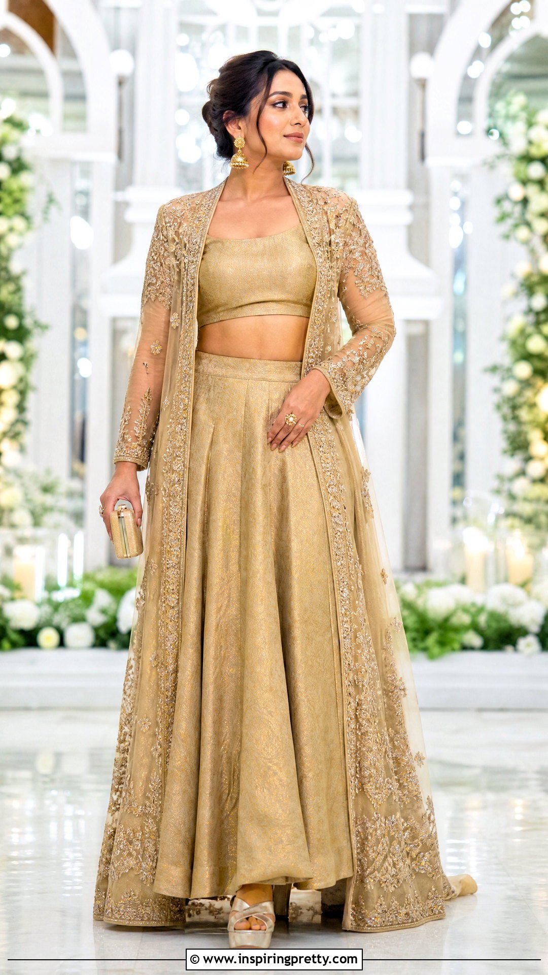Jacket Crop Top Lehenga - 50 lehenga blouse designs crop tops outfit ideas