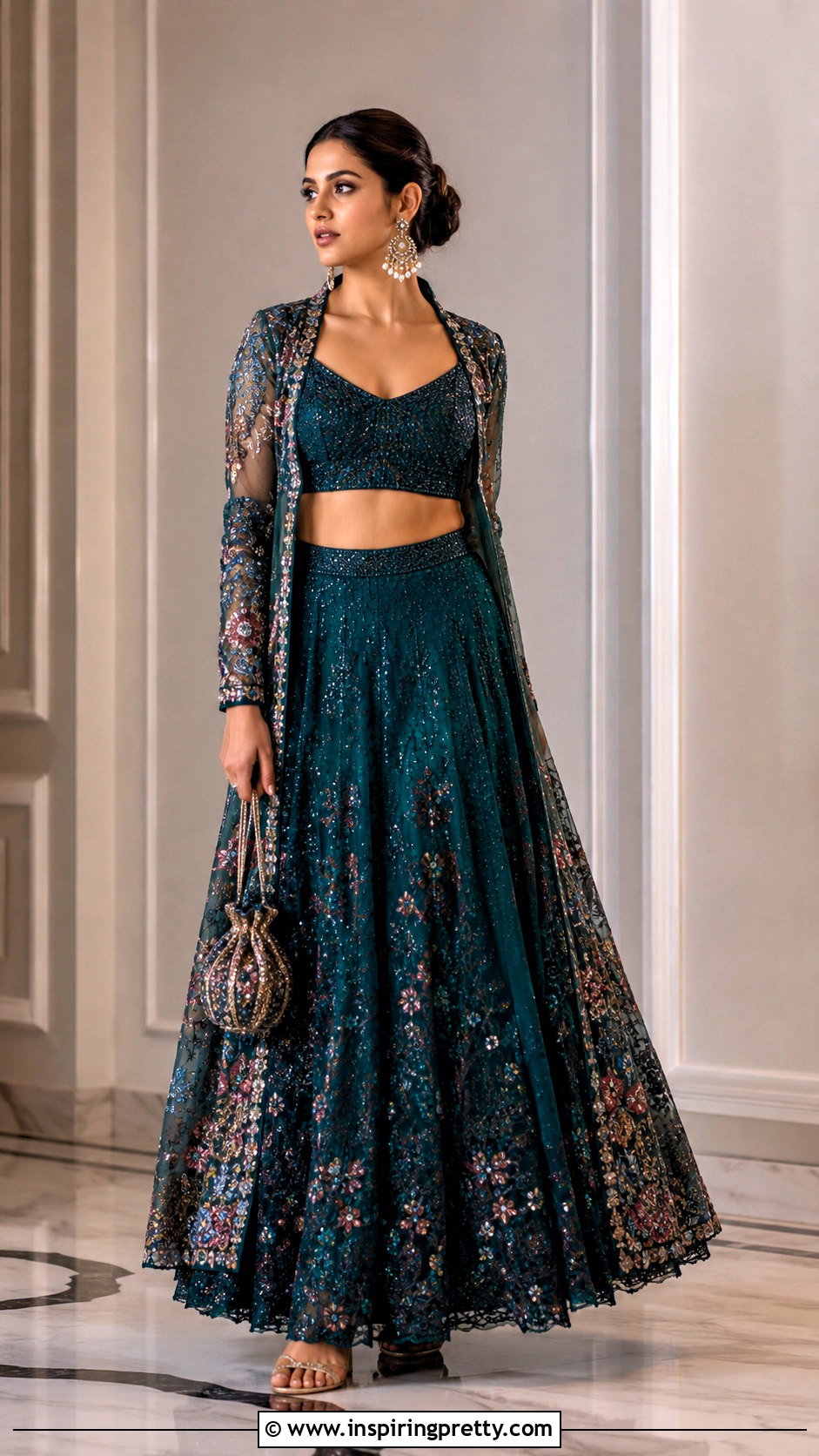 Jacket Crop Top Lehenga - 50 Modern Lehenga Designs Crop Tops outfit ideas