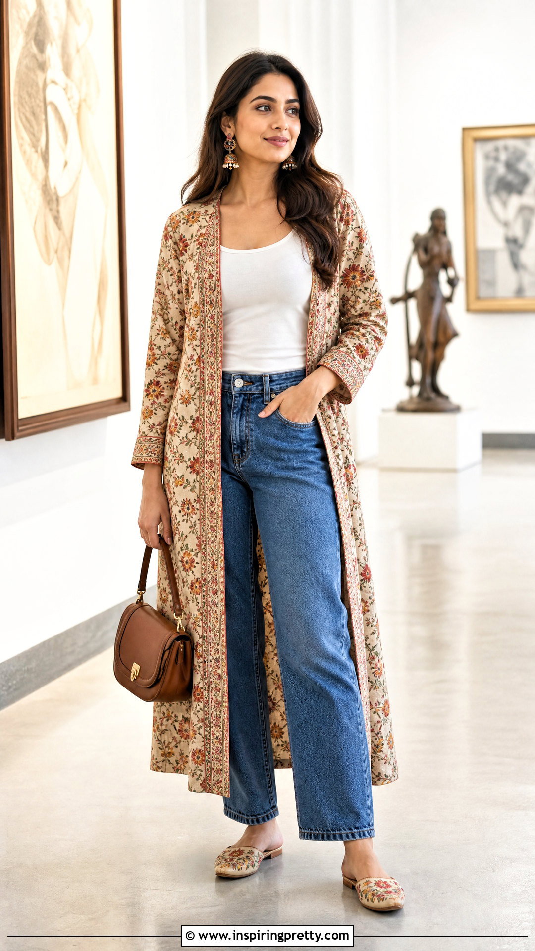 Jacket Kurti With Straight Jeans - 50 jeans tops indian style for women